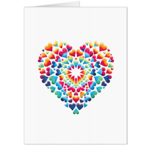 Vibrant Heart Tie-Dye Card