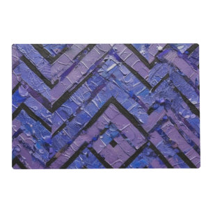 Vibrant Herringbone Abstract Patterned Placemat