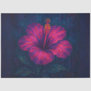 Vibrant Hibiscus Decoupage Paper – Neon Pink