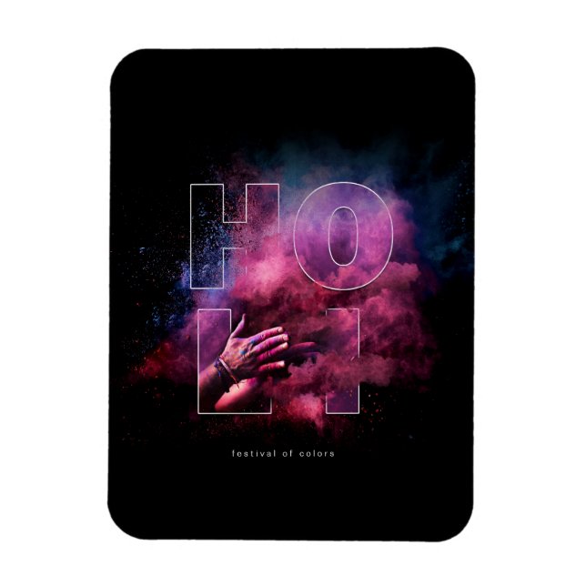 Vibrant Holi Festival of Colors Design Magnet (Vertical)
