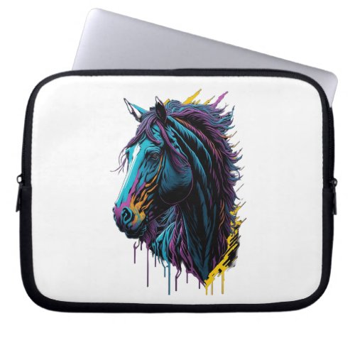 Vibrant Horse Action Laptop Sleeve