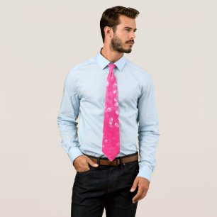 Vibrant Hot Pink Glitter Sparkle Texture Photo Neck Tie