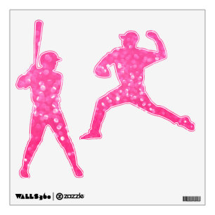 Vibrant Hot Pink Glitter Sparkle Texture Photo  Wall Decal