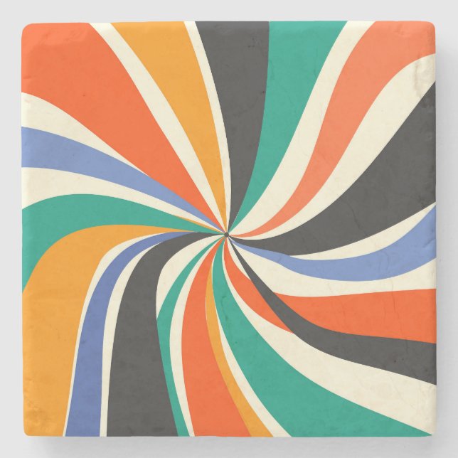 Vibrant Hues Underneath: Rainbow Coasters Set (Front)