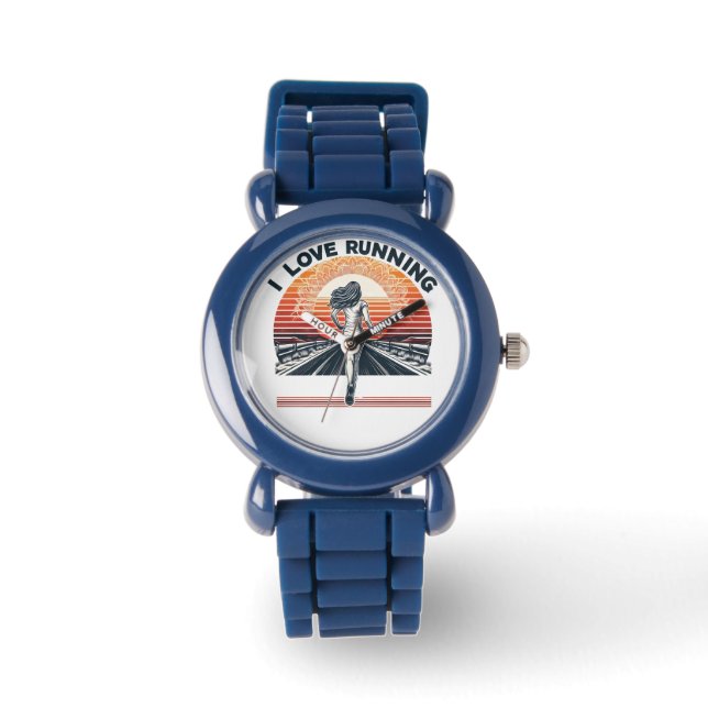 Vibrant I Love Running T-Shirt Watch (Front)