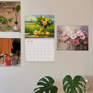 Vibrant Impasto Art Calendar 2026