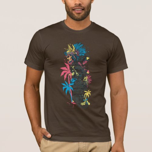 Vibrant Indian Tortoise Stake Design T_Shirt
