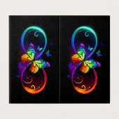 Vibrant infinity with rainbow butterfly on black (Outside Unfolded)