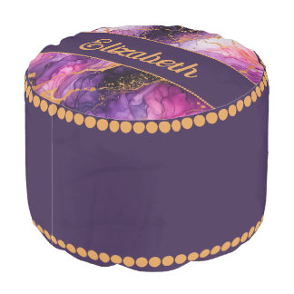 Vibrant Ink Fusion Pouf