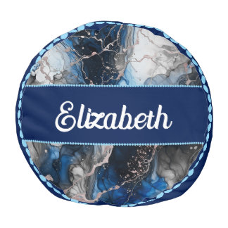 Vibrant Ink Fusion Pouf