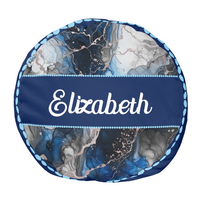 Vibrant Ink Fusion Pouf (Top)