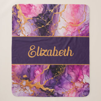 Vibrant Ink Fusion Sherpa Blanket