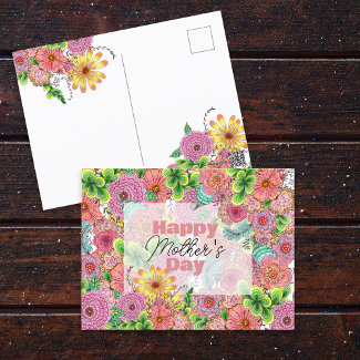 Vibrant Intricate Hand-drawn Florals Mother's Day