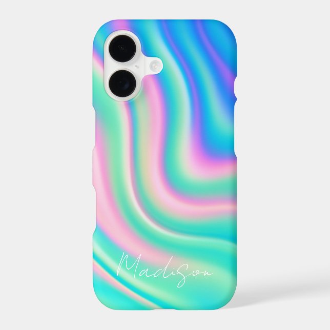 Vibrant Iridescent Wave Flow Case-Mate iPhone Case (Back)