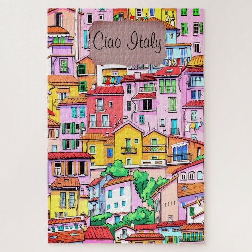 Vibrant Italian Facade Jigsaw Puzzle