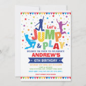 Vibrant Jump Bounce Play Birthday Trampoline Party Invitation (Front)