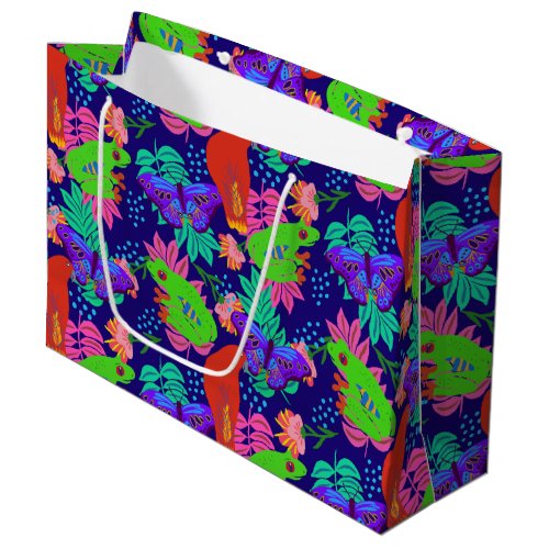 Vibrant jungle pattern  large gift bag