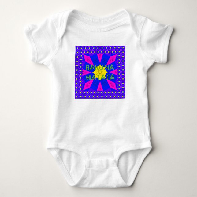 Vibrant Kaleidoscope: Hakuna Matata Beautiful Amaz Baby Bodysuit (Front)