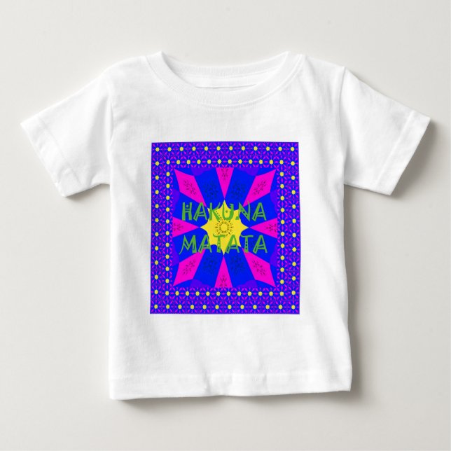 Vibrant Kaleidoscope: Hakuna Matata Beautiful Amaz Baby T-Shirt (Front)