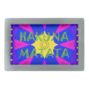 Vibrant Kaleidoscope: Hakuna Matata Beautiful Amaz Belt Buckle