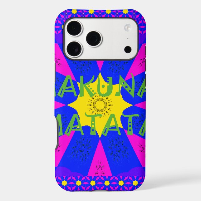 Vibrant Kaleidoscope: Hakuna Matata Beautiful Amaz Case-Mate iPhone Case (Back)