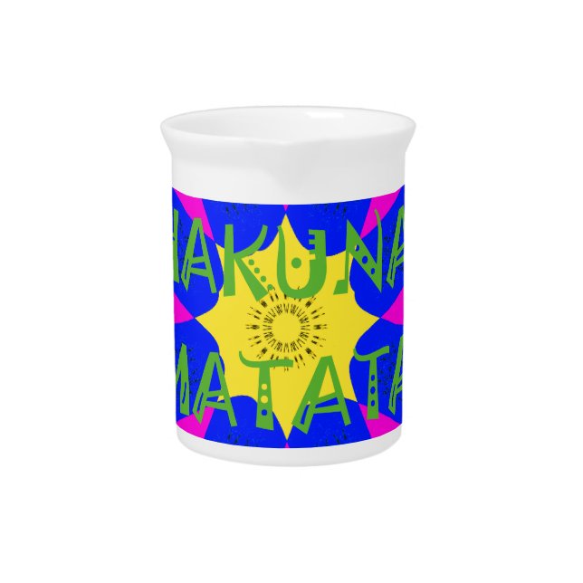 Vibrant Kaleidoscope: Hakuna Matata Beautiful Amaz Drink Pitcher (Front)