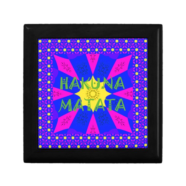 Vibrant Kaleidoscope: Hakuna Matata Beautiful Amaz Jewelry Box (Front)