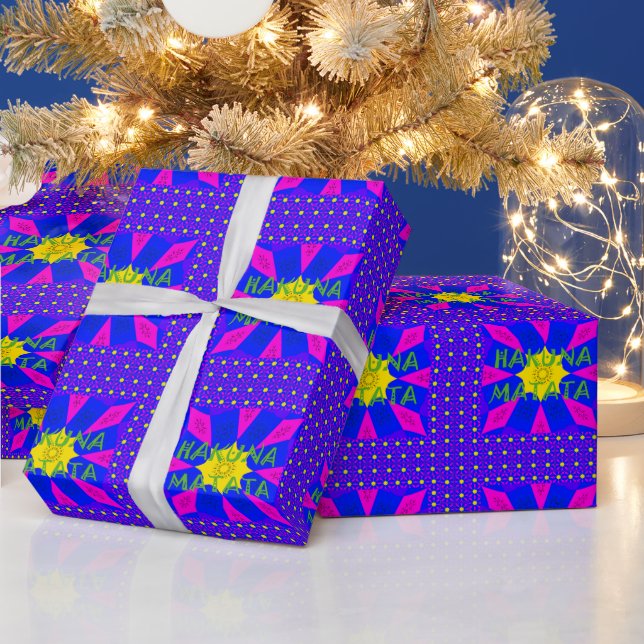 Vibrant Kaleidoscope: Hakuna Matata Beautiful Amaz Wrapping Paper (Holidays)