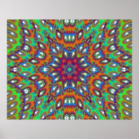 Vibrant  Kaleidoscope Wall Poster