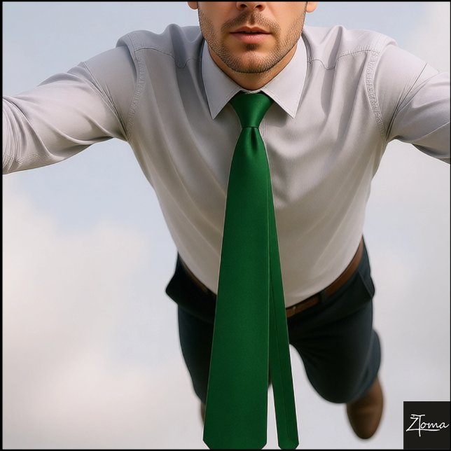 Vibrant Kelly Green Fine Glitter Background Neck Tie (Creator Uploaded)
