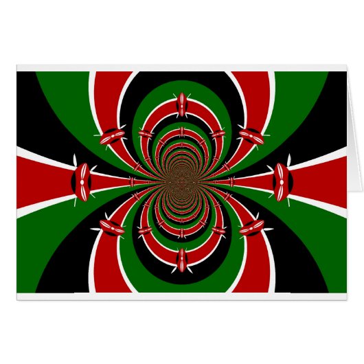 Vibrant Kenya Vision: Mirrored Kenyan Flag Art (Front Horizontal)