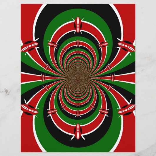 Vibrant Kenya Vision: Mirrored Kenyan Flag Art   (Front)