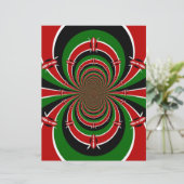 Vibrant Kenya Vision: Mirrored Kenyan Flag Art   (Standing Front)