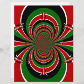 Vibrant Kenya Vision: Mirrored Kenyan Flag Art   (Front/Back)