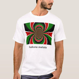 Vibrant Kenya Vision: Mirrored Kenyan Flag Art T-Shirt