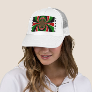Vibrant Kenya Vision: Mirrored Kenyan Flag Art Trucker Hat