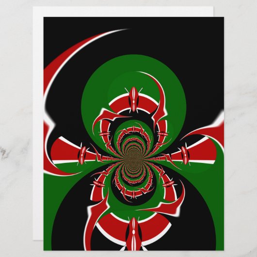 Vibrant Kenyan Flag Pattern: A Powerful Art (Front/Back)