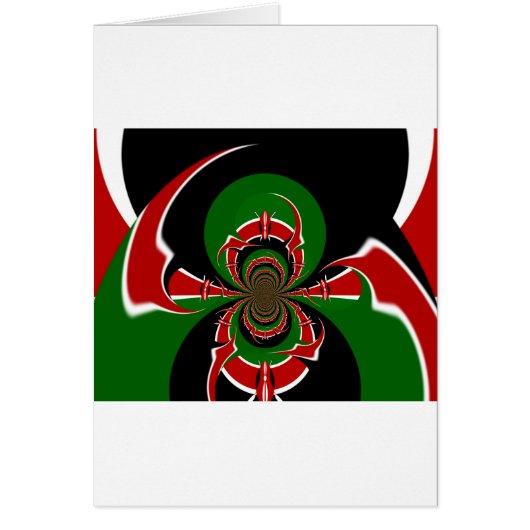 Vibrant Kenyan Flag Pattern: A Powerful Art Cards (Front)