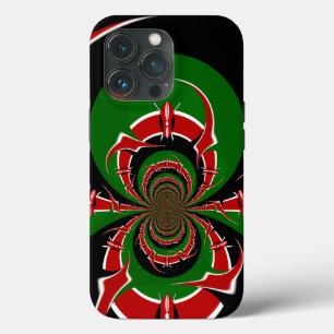 Vibrant Kenyan Flag Pattern: A Powerful Art iPhone 13 Pro Case
