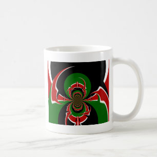 Vibrant Kenyan Flag Pattern: A Powerful Art Coffee Mug