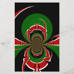 Vibrant Kenyan Flag Pattern: A Powerful Art Stationery