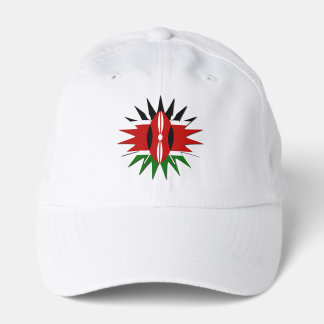 Vibrant Kenyan Flag Pattern: An 18-Star Art Performance Cap