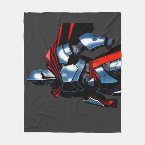  Vibrant Knight   Fleece Blanket