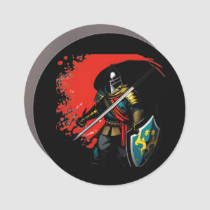  Vibrant Knight T-Shirt Throw Pillow Paper Plates  Car Magnet