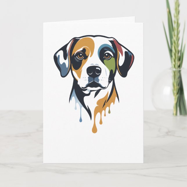 Vibrant Lab Pop Art Card (Front)