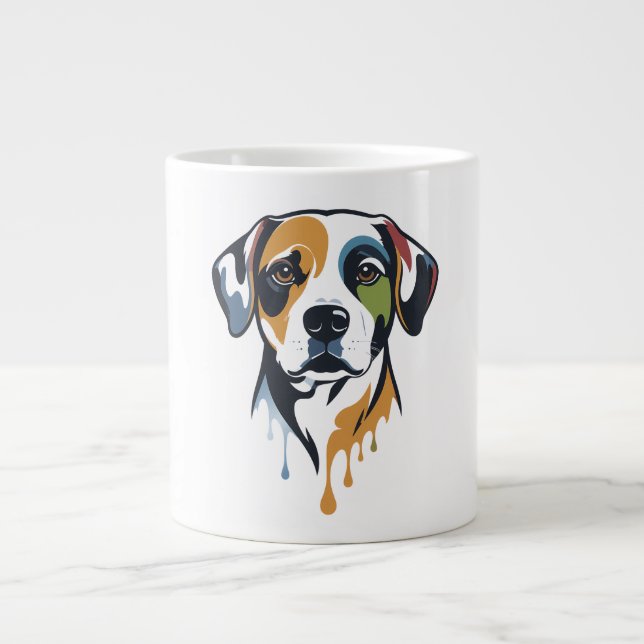 Vibrant Lab Pop Art Giant Coffee Mug (Front)