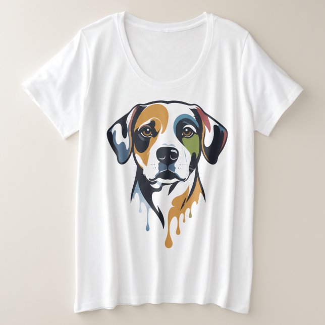 Vibrant Lab Pop Art Plus Size T-Shirt (Design Front)