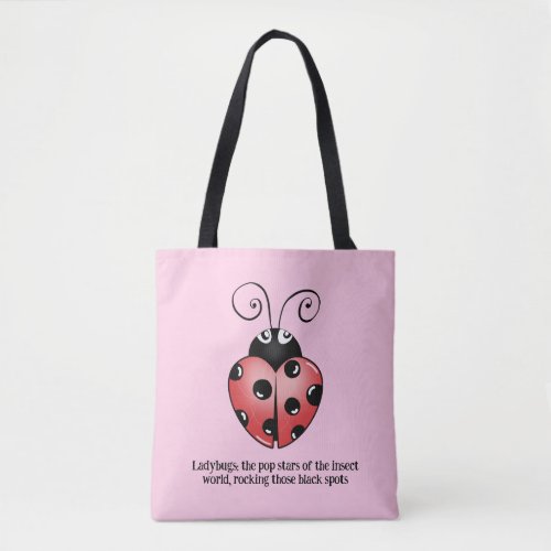 Vibrant Ladybug Burst Tote Bag _ Infuse Your Style