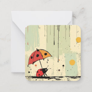 Vibrant Ladybug Delight Note Card