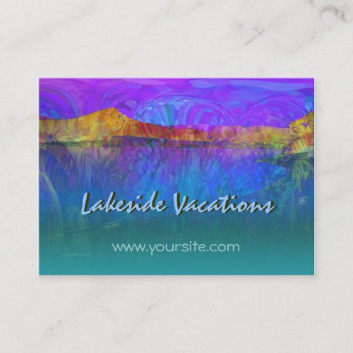 Vibrant Lake Abstract Business Card